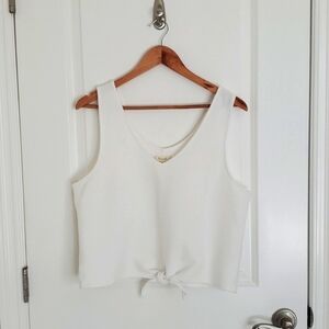 MADEWELL Tie Front Textured Tank
